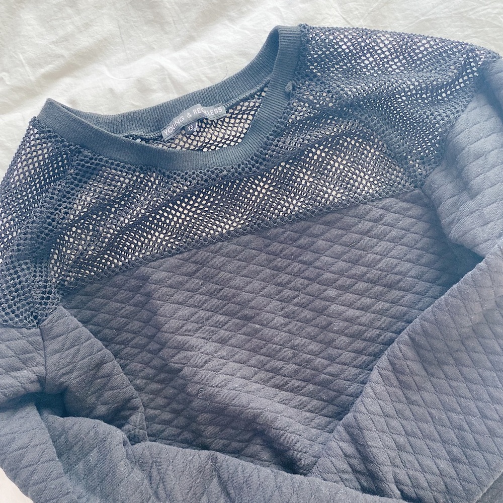 Mesh Top Sweater